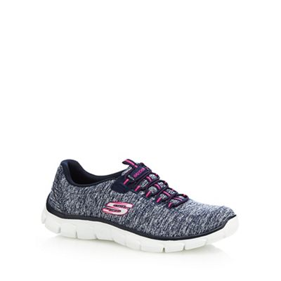 Skechers Navy space dye 'Empire Heart to Heart' trainers